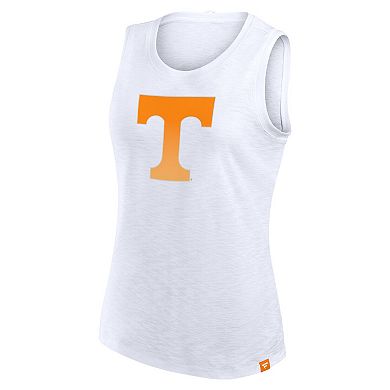 Women's Fanatics White Tennessee Volunteers Activate Slub Tank Top
