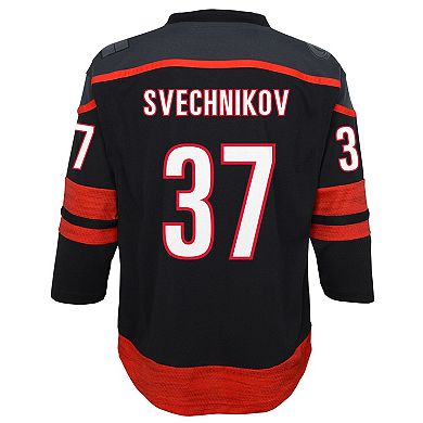 Youth Andrei Svechnikov Black Carolina Hurricanes Alternate Replica Player Jersey