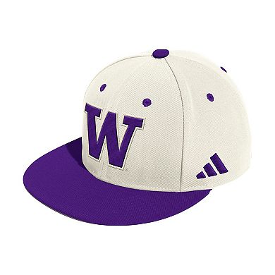 Men's adidas Cream Washington Huskies On-Field Fitted Baseball Hat