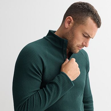 Men's FLX Textured Fleece Quarter-Snap Pullover