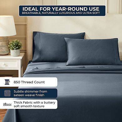 SUPERIOR 850 Thread Count Egyptian Cotton Solid Sheet Set
