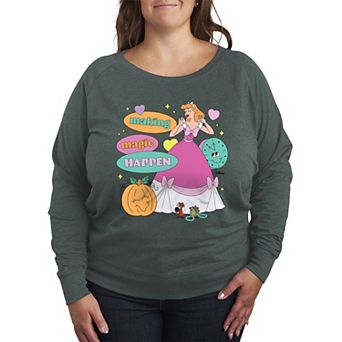 Disney's Cinderella Plus Size Making Magic Happen French Terry Long Sleeve Tee