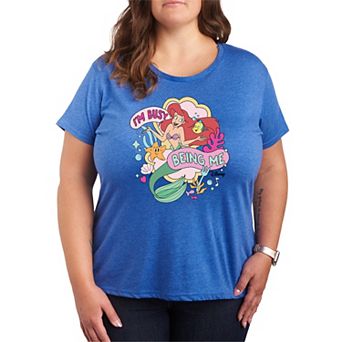 Disney's The Little Mermaid Ariel Plus Size Busy Being Me Graphic Tee