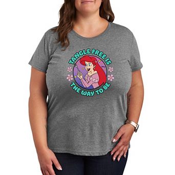 Disney's The Little Mermaid Ariel Plus Size Tangle Free Graphic Tee