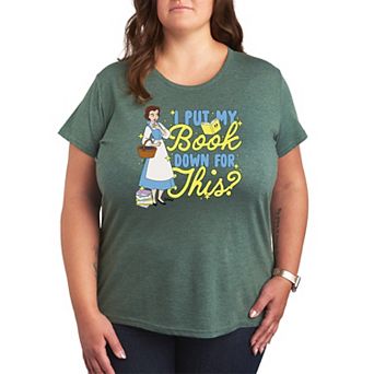 Disney's Beauty And The Beast Belle Plus Size Put My Book Down Graphic Tee