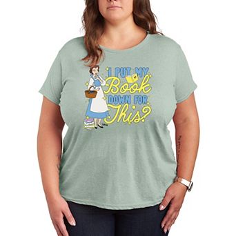 Disney's Beauty And The Beast Belle Plus Size Put My Book Down Graphic Tee