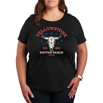 Plus Size Yellowstone Americana Steer Graphic Tee