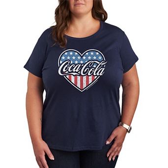 Plus Size Coca-Cola USA Heart Graphic Tee