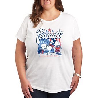 Plus Size Peanuts All American Tour Graphic Tee