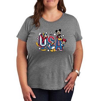 Disney's Mickey & Friends Plus Size USA Graphic Tee