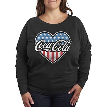 Plus Size Coca-Cola USA French Terry Long Sleeve Tee