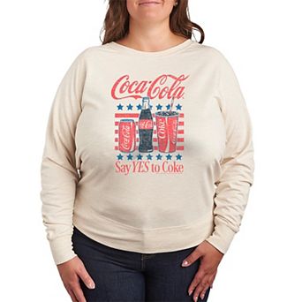 Plus Size Coca-Cola Say Yes French Terry Long Sleeve Tee