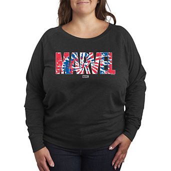Plus Size Marvel French Terry Long Sleeve Tee