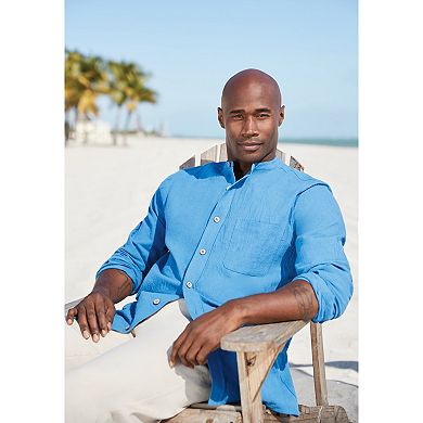 KingSize Men's Big & Tall Gauze Mandarin Collar Shirt