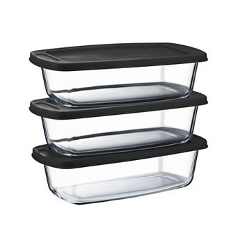 Eatex 3 pc Glass Bread Pans For Baking