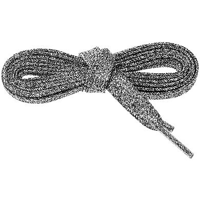 1 Pair Glitter Metallic Flat Shoelaces Colorful Sequin Sparkling Shoestring Sneakers 140cm/55.12"