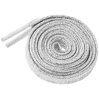1 Pair Glitter Metallic Flat Shoelaces Colorful Sequin Sparkling Shoestring Sneakers 140cm/55.12"