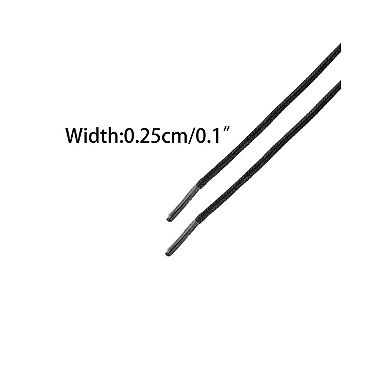 2 Pair Waxed Shoe Laces Round Solid Woven Shoelaces for Boots Men and Women 90cm/35.43"