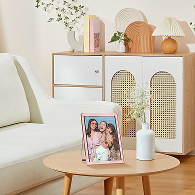 Polished Metal Glass Picture Frame for Photo and Poster Vertical Photo Formats for Tabletop