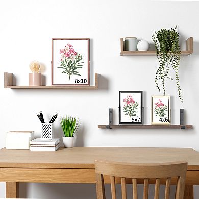 Polished Metal Glass Picture Frame for Photo and Poster Vertical Photo Formats for Tabletop