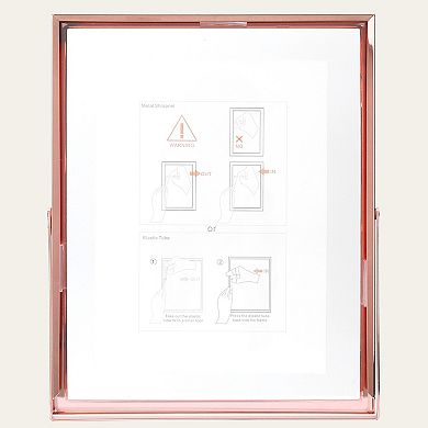 Polished Metal Glass Picture Frame for Photo and Poster Vertical Photo Formats for Tabletop
