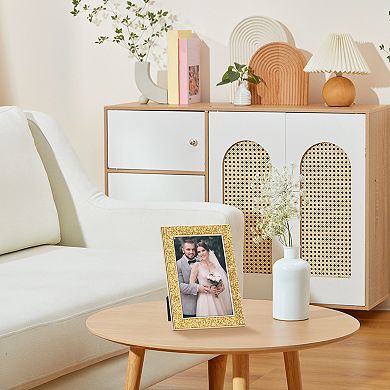 Picture Frames, Metal Photo Frame with Glass, Display for Wedding Gift Home Tabletop Decor 3.5"x5"