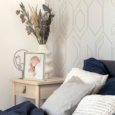 Metal Picture Frame Photo and Poster Modern Clear Glass Photo Formats Family Tabletop Display 6"x8"