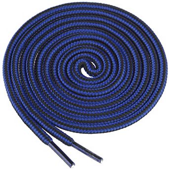1 Pair Round Dual Colored Striped Shoelaces Durable Outdoor Hiking Boots Shoestrings 90cm/35.43"