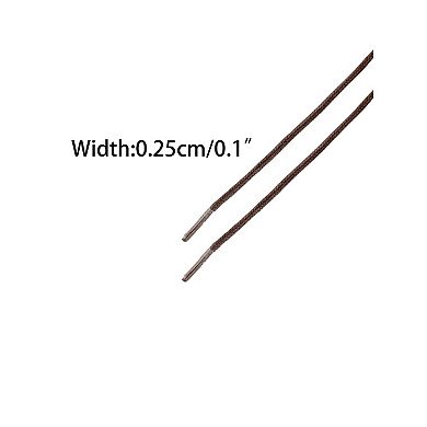 2 Pair Waxed Shoe Laces Round Solid Woven Shoelaces for Boots Men and Women 80cm/31.50"