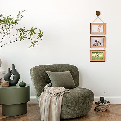 Hanging Collage Photo Frames Wall Decor, Family Picture Frame with Rope