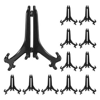 12 pc 7 Inch Black Acrylic Easel Display Stands, Baseball Card Stand Easels Stand Display Stand