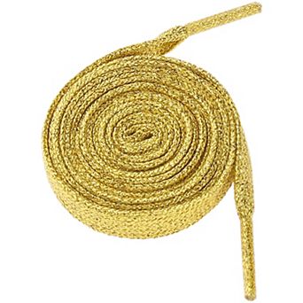 1 Pair Glitter Metallic Flat Shoelaces Colorful Sequin Sparkling Shoestring Sneakers 120cm/47.24"