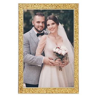 Picture Frames, Metal Photo Frame with Glass, Display for Wedding Gift Home Tabletop Decor