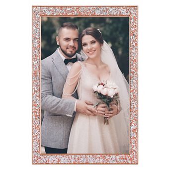 Picture Frames, Metal Photo Frame with Glass, Display for Wedding Gift Home Tabletop Decor