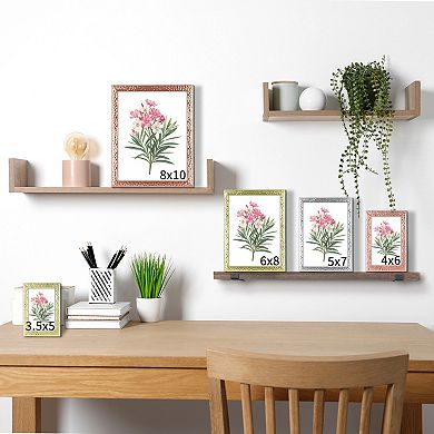 Gloss Metal Picture Frame for Photo and Poster, Horizontal and Vertical Photo Formats for Tabletop