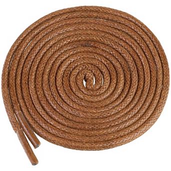 2 Pair Waxed Shoe Laces Round Solid Woven Shoelaces for Boots Men and Women 60cm/23.62"