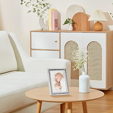 Metal Picture Frame Photo Modern Clear Glass Photo Formats Family Tabletop Display 3.5"x5"