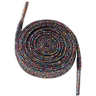 1 Pair Glitter Metallic Flat Shoelaces Colorful Sequin Sparkling Shoestring Sneakers 160cm/62.99"