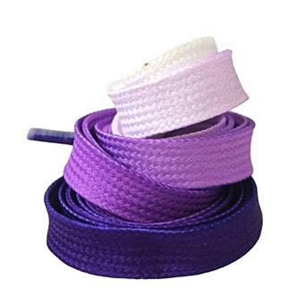 1 Pair Colorful Gradient Flat Shoelaces Shoestring Shoe Laces for Sneakers 55.12"