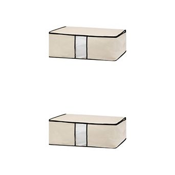 2 Pack Clothes Storage for Organizing Clothing, Closet Organizers and Storage with Handle
