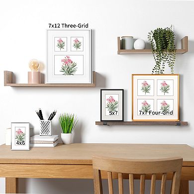 Metal Picture Stylish Tabletop Display Frame for Wedding Photos and Posters Family Decor 7"x12"