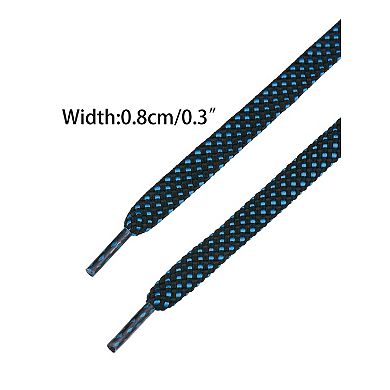 2 Pairs Flat Shoelaces Double Layer Shoe Strings Sneakers Sports Shoes 120cm/47.24"