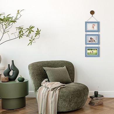 Hanging Collage Picture Frames, Photo Rustic Frame with Rope for Wall Decor