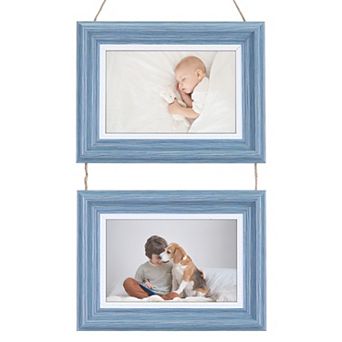 Hanging Collage Picture Frames, Photo Rustic Frame with Rope for Wall Decor
