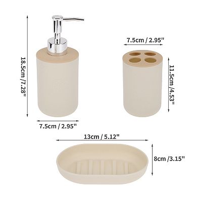 1 Set Durable Round Bathroom Accessories Kit for Bathroom