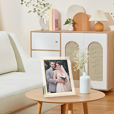 Glass Picture Frame for Tabletop Decor, Photo Frames for Horizontal and Vertical 6"x8"