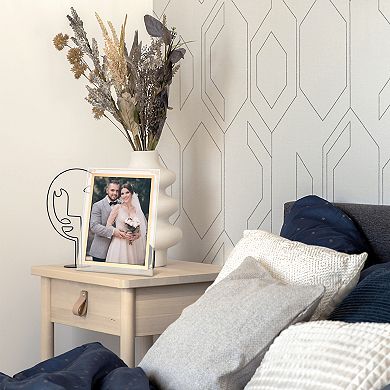 Glass Picture Frame for Tabletop Decor, Photo Frames for Horizontal and Vertical 6"x8"