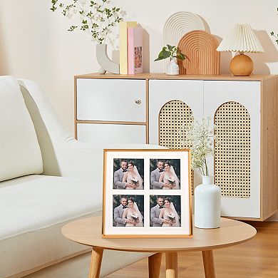 Metal Picture Stylish Tabletop Display Frame for Wedding Photos and Posters Family Decor 7"x7"