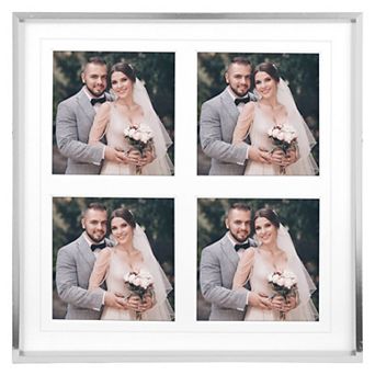 Metal Picture Stylish Tabletop Display Frame for Wedding Photos and Posters Family Decor 7"x7"