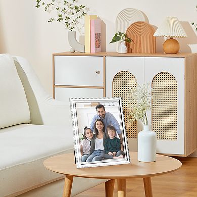 Metal Picture Frame for Photo, Modern Vertical Photo Formats for Tabletop Family Decor 8"x12"